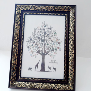 Rama foto maron 20*30cm din profil plastic lat 5cm cod 3545