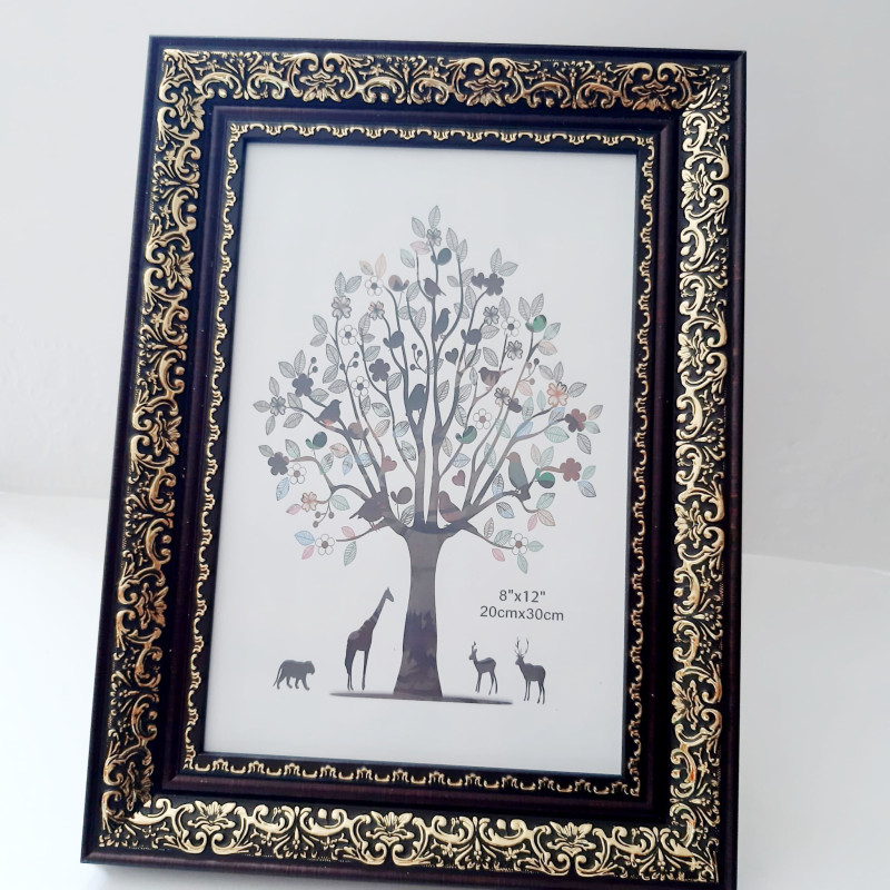Rama foto maron 20*30cm din profil plastic lat 5cm cod 3545
