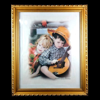 Obiecte bisericesti | Rama foto din plastic auriu | 3518