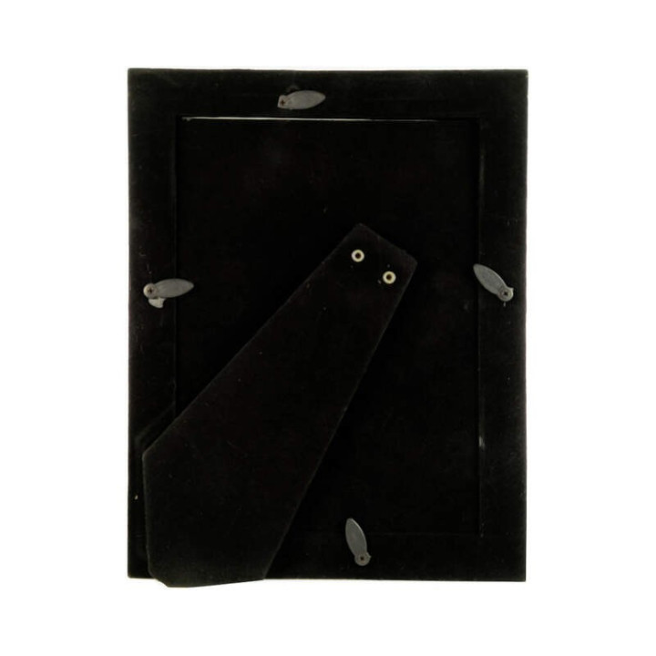 Obiecte bisericesti | Rama foto din plastic maro si argintiu | 3521