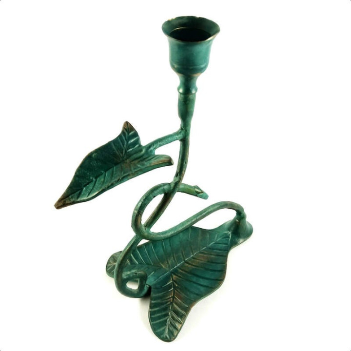 Obiecte bisericesti | Sfesnic pentru 1 lumanare din metal 20cm  | 5402