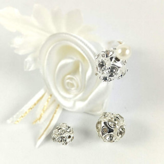 Obiecte bisericesti bile | Margele rotunde de trecere 12mm | 6044