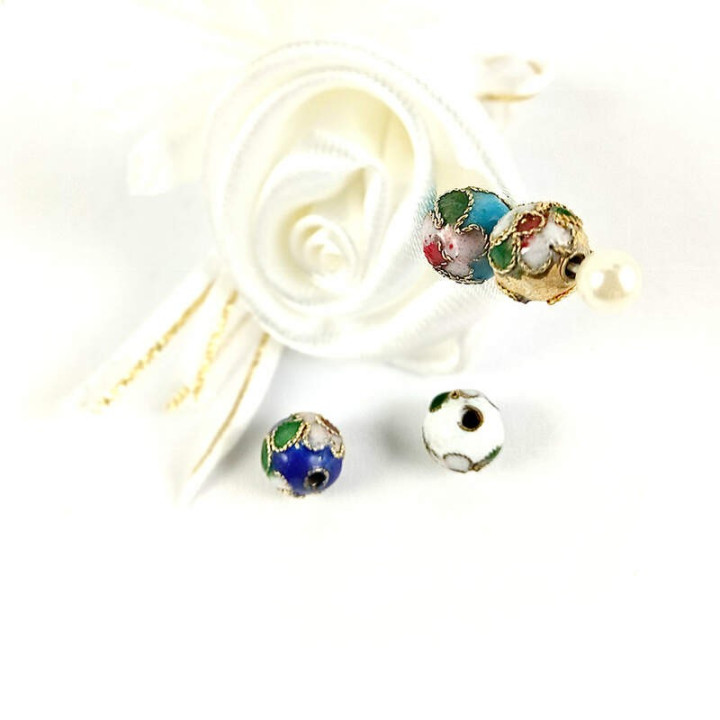 Obiecte bisericesti bile | Margele rotunde de trecere 8mm | 6045