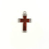 Obiecte bisericesti | Medalion cruce metalica argintie 30mm | 2002
