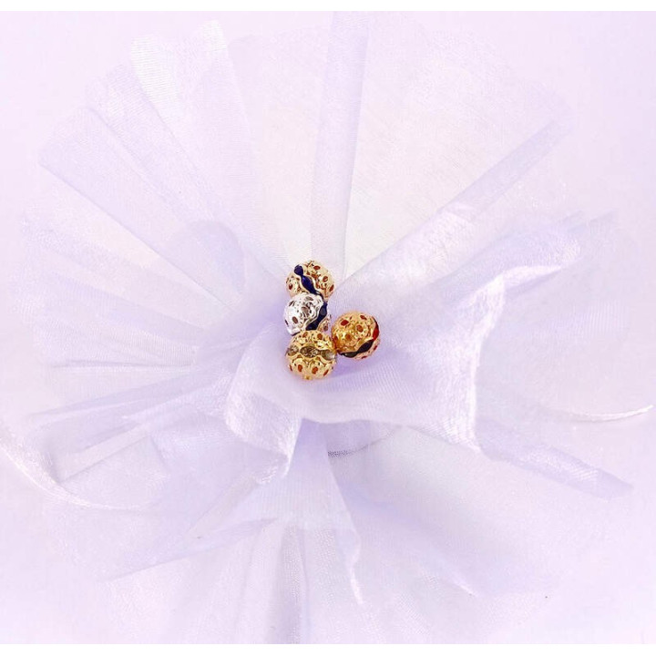 Obiecte bisericesti bile | Margele rotunde de trecere 10mm | 6047