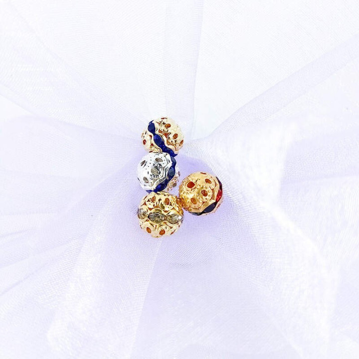 Obiecte bisericesti bile | Margele rotunde de trecere 10mm | 6047