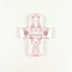Obiecte bisericesti | Medalion cruce de plastic transparent 55mm | 2005