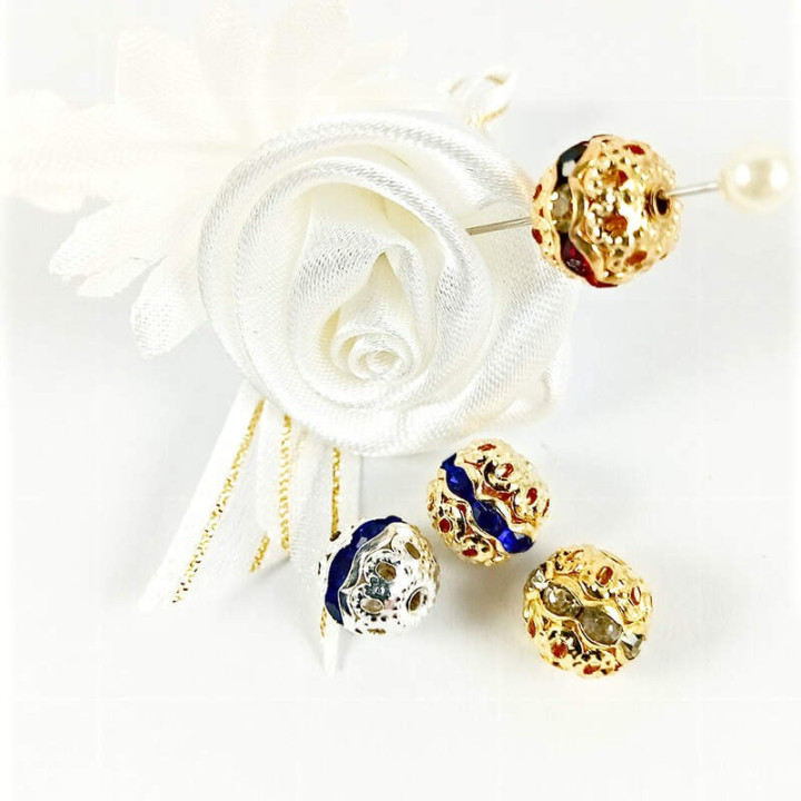 Obiecte bisericesti bile | Margele rotunde de trecere 10mm | 6047