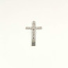 Obiecte bisericesti | Medalion cruce metalica argintie 40mm | 2012