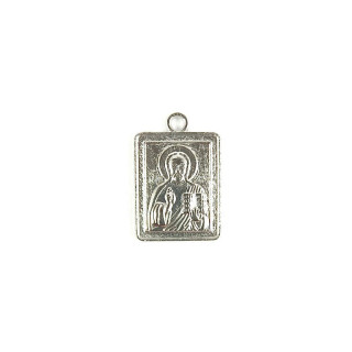 Obiecte bisericesti | Medalion icoana metalica argintie 20mm | 2013