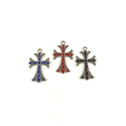 Obiecte bisericesti | Medalion cruce  metalica filigranata 32mm | 2015