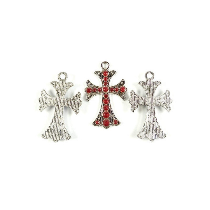 Obiecte bisericesti | Medalion cruce  metalica filigranata 32mm | 2015