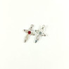 Obiecte bisericesti | Medalion cruce metalica argintie 26mm | 2025