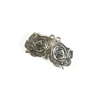 Obiecte bisericesti | Medalion trandafir metalic argintiu 35mm | 2031