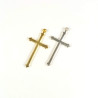 Obiecte bisericesti | Medalion cruce metalica aurie sau argintie 40mm | 2037