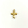 Obiecte bisericesti | Medalion cruce metalica aurie 18mm | 2044