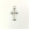 Obiecte bisericesti | Medalion cruce metalica argintie 25mm | 2046