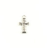 Obiecte bisericesti | Medalion cruce metalica argintie 25mm | 2046