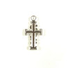 Obiecte bisericesti | Medalion cruce metalica argintie 25mm | 2046