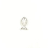 Obiecte bisericesti | Medalion cruce metalic argintiu 20mm | 2056