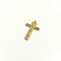 Obiecte bisericesti | Medalion cruce metalica aurie 30mm | 2062