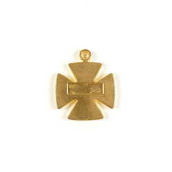 Obiecte bisericesti | Medalion cruce metalica aurie 38mm | 2066