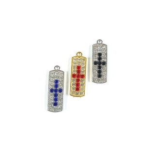 Obiecte bisericesti | Medalion cruce metalica aurie argintie 25mm | 2071