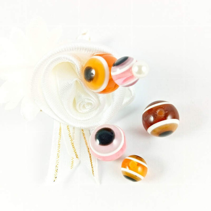 Obiecte bisericesti bile | Margele rotunde de trecere 10mm | 6056