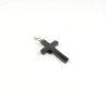 Obiecte bisericesti | Medalion cruce de piatra tip hematit 40mm | 2080