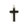 Obiecte bisericesti | Medalion cruce de piatra tip hematit 40mm | 2080