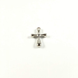 Obiecte bisericesti | Medalion cruce metalica argintie 35mm | 2084