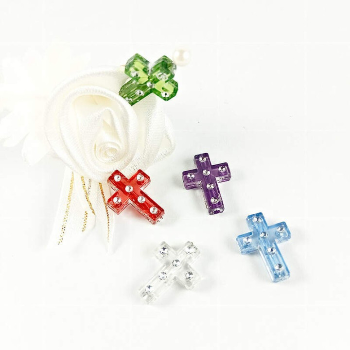 Obiecte bisericesti bile | Margele cruce de trecere 17mm | 6059