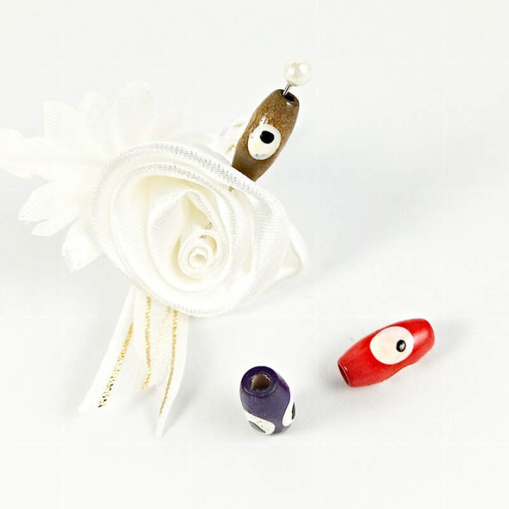 Obiecte bisericesti bile | Margele ovale de trecere 15mm | 6064