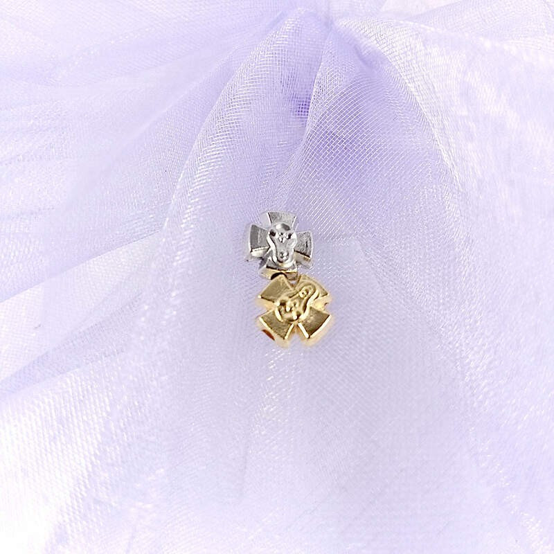 Obiecte bisericesti bile | Margele cruce de trecere 17mm | 6067