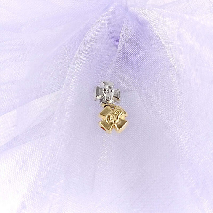 Obiecte bisericesti bile | Margele cruce de trecere 17mm | 6067