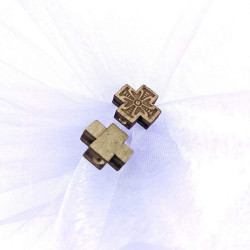 Obiecte bisericesti bile | Margele cruce de trecere 15mm | 6068