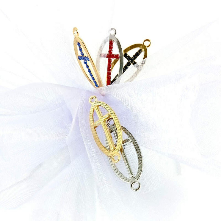 Obiecte bisericesti bile | Margele ovale de legatura 35mm | 6072