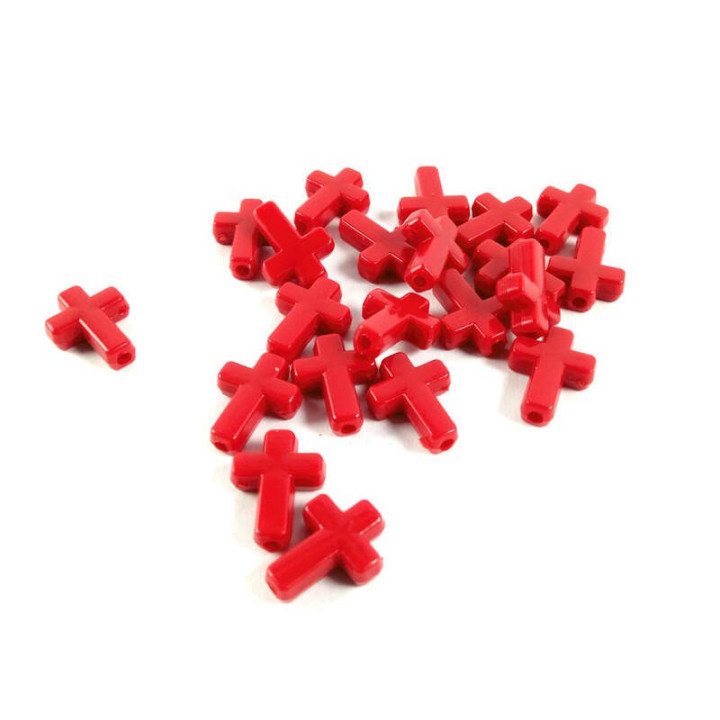 Obiecte bisericesti bile | Margele cruce de trecere 15mm | 6073