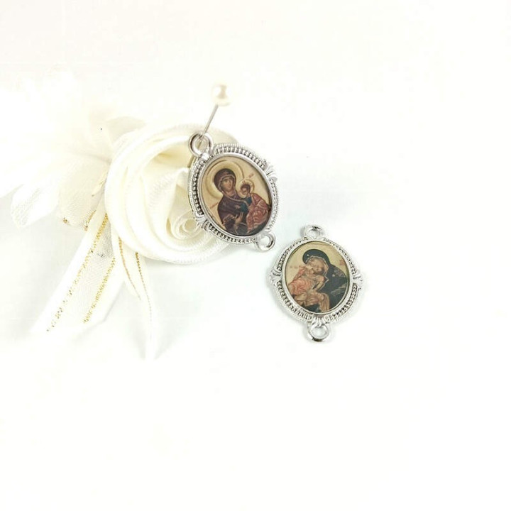 Obiecte bisericesti bile | Margele ovale de legatura 30mm | 6074