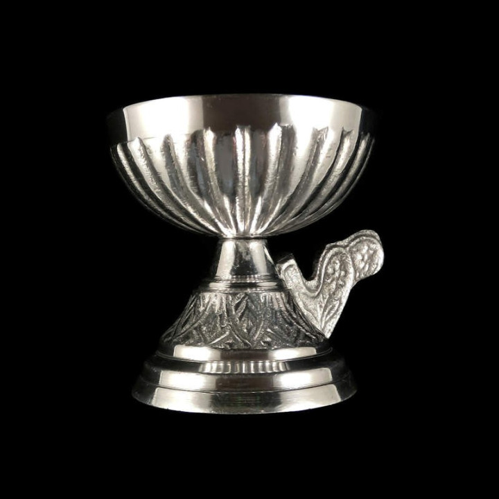 Obiecte bisericesti | Catuie metalic argintiu aluminiu 8cm | 5205