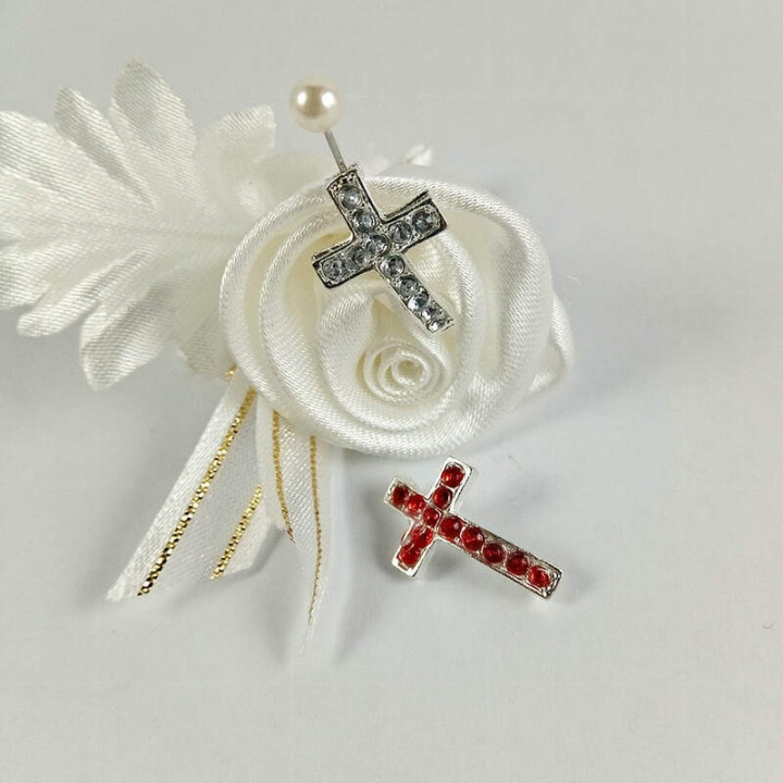 Obiecte bisericesti bile | Margele cruce de trecere 20mm | 6075