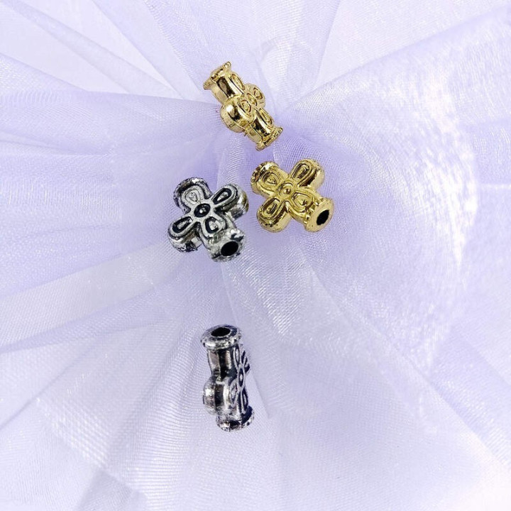 Obiecte bisericesti bile | Margele cruce de trecere 15mm | 6076