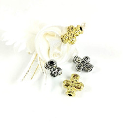 Obiecte bisericesti bile | Margele cruce de trecere 15mm | 6076
