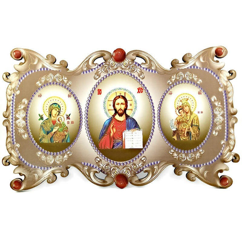 Obiecte bisericesti | Icoana Maicii Domnului | cu trei litografii | 4074