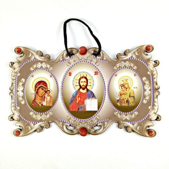 Obiecte bisericesti | Icoana Maicii Domnului | cu trei litografii | 4075