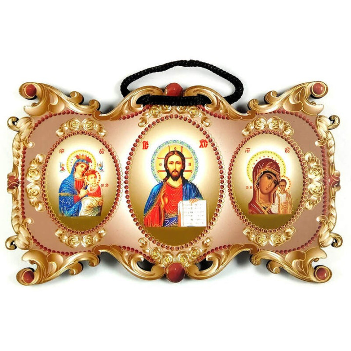 Obiecte bisericesti | Icoana Maicii Domnului | cu trei litografii | 4089