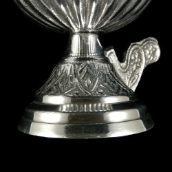 Obiecte bisericesti | Catuie metalic argintiu aluminiu 8cm | 5205