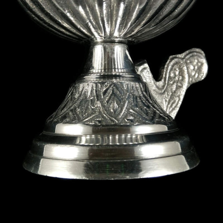 Obiecte bisericesti | Catuie metalic argintiu aluminiu 8cm | 5205