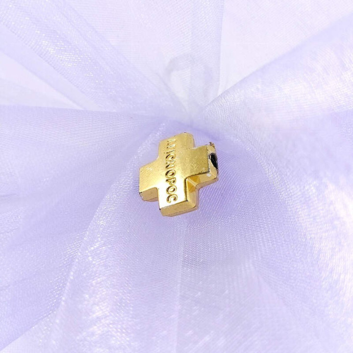 Obiecte bisericesti bile | Margele cruce de trecere 14mm | 6079