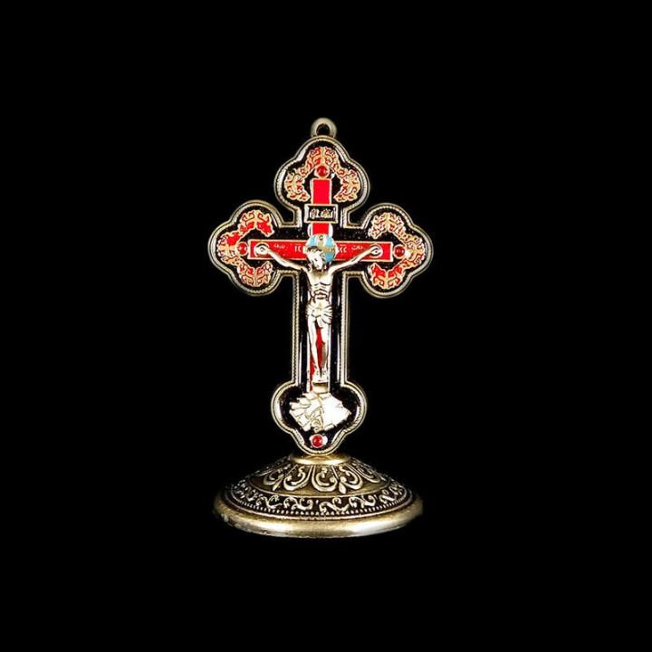 Obiecte bisericesti | Cruce pentru masa sau perete din metal | 5303